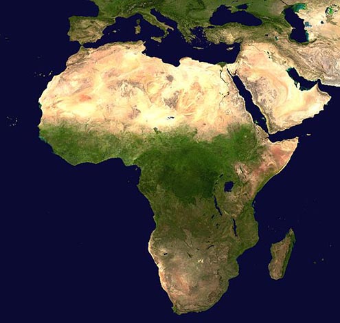 Mapa Geografia Africa