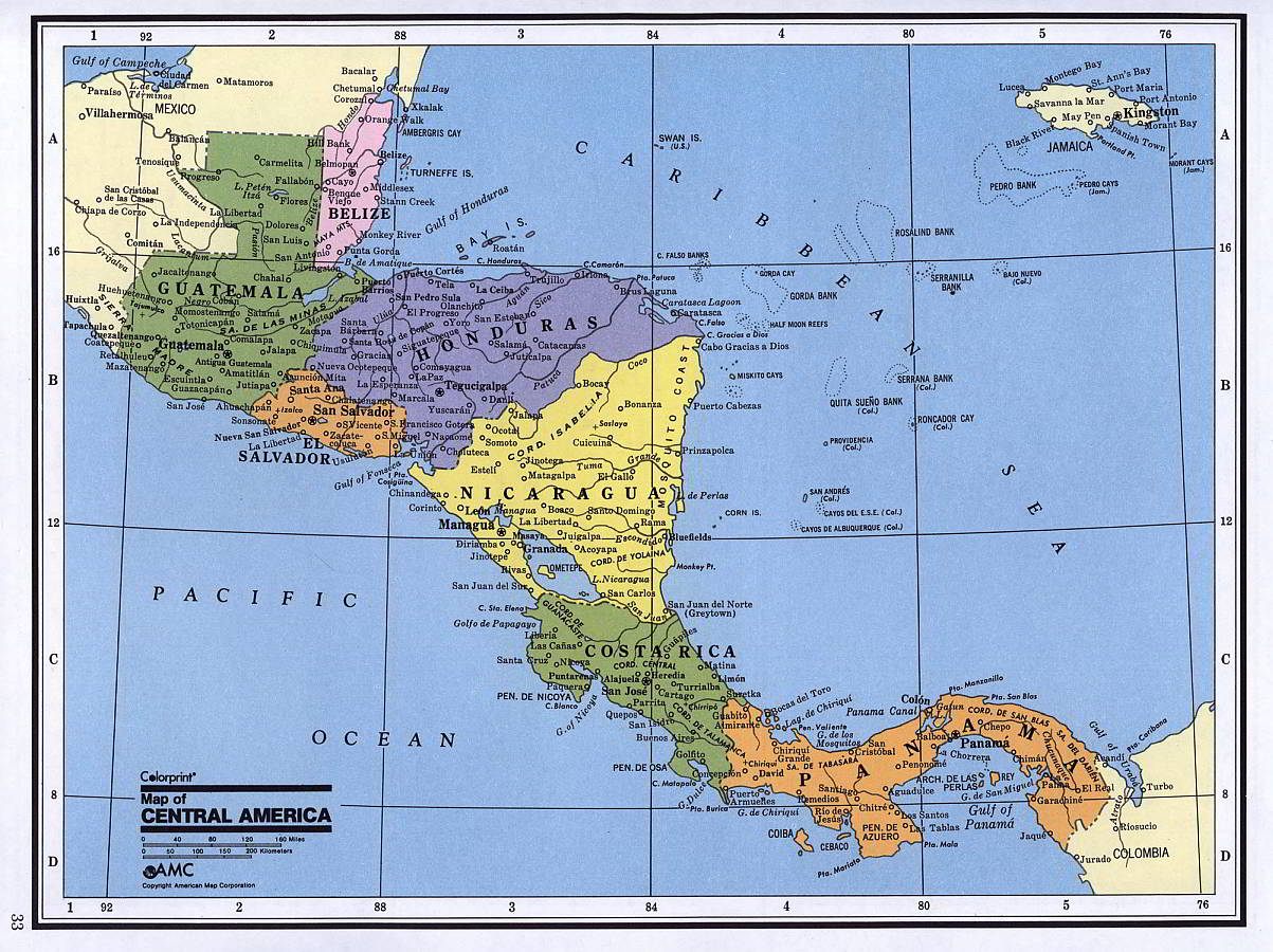Centroamérica América Central Países Capitales