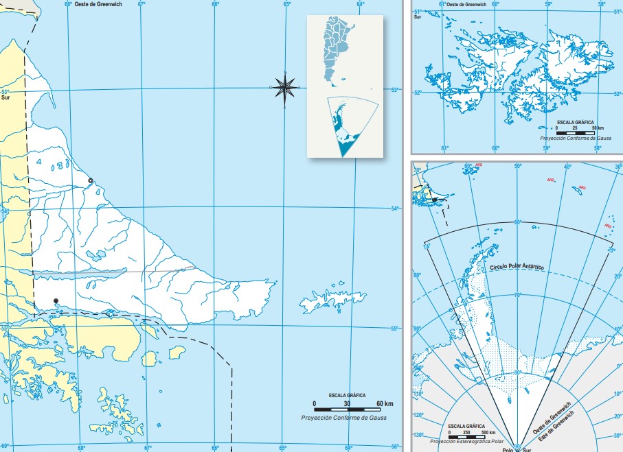 Mapa Tierra del Fuego