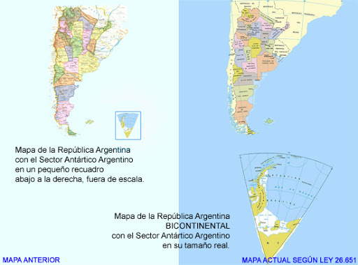 Mapa bicontinental Argentina