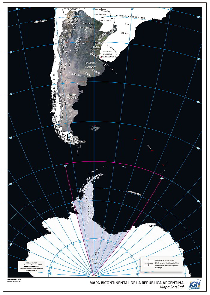 Mapa Argentina bicontinental